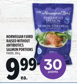Metro NORWEGIAN FJORD RAISED WITHOUT ANTIBIOTICS SALMON PORTIONS offer