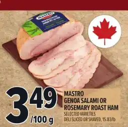 Metro MASTRO GENOA SALAMI OR ROSEMARY ROAST HAM offer