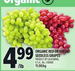 Metro ORGANIC RED OR GREEN SEEDLESS GRAPES offer