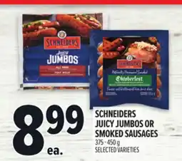 Metro SCHNEIDERS JUICY JUMBOS OR SMOKED SAUSAGES offer