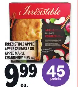 Metro IRRESISTIBLE APPLE, APPLE CRUMBLE OR APPLE MAPLE CRANBERRY PIES offer