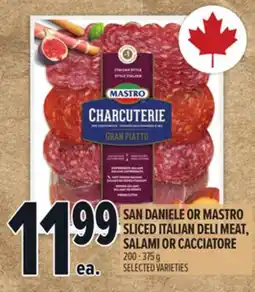 Metro SAN DANIELE OR MASTRO SLICED ITALIAN DELI MEAT, SALAMI OR CACCIATORE offer