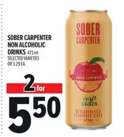 Metro SOBER CARPENTER NON ALCOHOLIC DRINKS offer