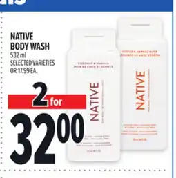 Metro NATIVE BODY WASH offer