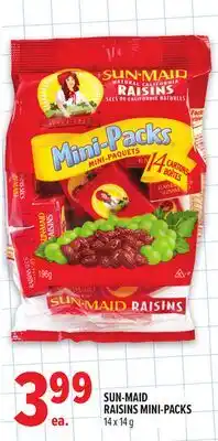 Metro SUN-MAID RAISINS MINI-PACKS offer