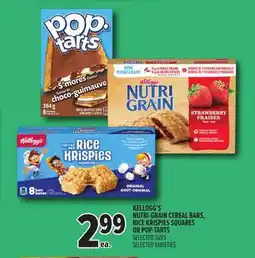 Metro KELLOGG'S NUTRI-GRAIN CEREAL BARS, RICE KRISPIES SQUARES OR POP-TARTS offer