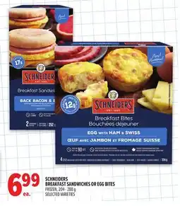 Metro SCHNEIDERS BREAKFAST SANDWICHES OR EGG BITES offer