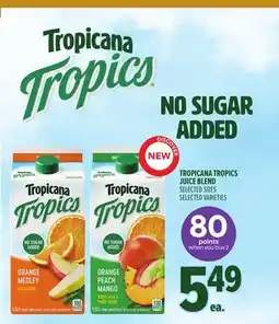 Metro TROPICANA TROPICS JUICE BLEND offer