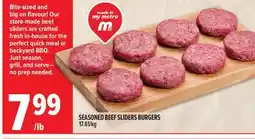 Metro SEASONED BEEF SLIDERS BURGERS offer