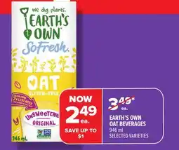 Metro EARTH'S OWN OAT BEVERAGES offer