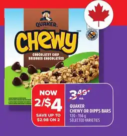 Metro QUAKER CHEWY OR DIPPS BARS offer
