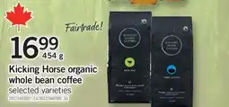 Fortinos KICKING HORSE ORGANIC WHOLE BEAN COFFEE, 454 G offer