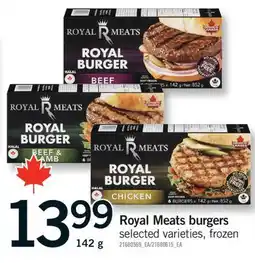 Fortinos ROYAL MEATS BURGERS, 142 G offer