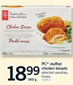 Fortinos PC STUFFED CHICKEN BREASTS, 560 G offer