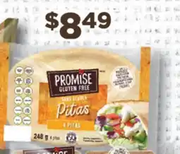 Fortinos PROMISE GLUTEN FREE PITTA 4 PACK 248G offer