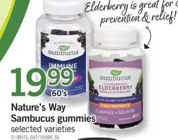 Fortinos NATURE'S WAY SAMBUCUS GUMMIES, 60'S offer