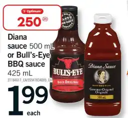 Fortinos DIANA SAUCE, 500 ML OR BULL'S-EYE, 425 ML offer