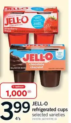 Fortinos JELL-O REFRIGERATED CUPS, 4's offer