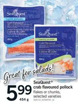 Fortinos SEAQUEST CRAB FLAVOURED POLLOCK, 454 G offer