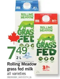 Fortinos ROLLING MEADOW GRASS FED MILK, 2L offer