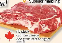 Fortinos RIB STEAK offer