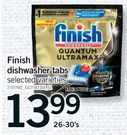 Fortinos FINISH DISHWASHER TABS, 26-30'S offer