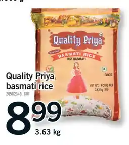Fortinos QUALITY PRIYA BASMATI RICE, 3.63 KG offer