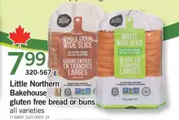 Fortinos LITTLE NORTHERN BAKEHOUSE GLUTEN FREE BREAD OR BUNS, 320-567 g offer
