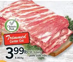 Fortinos ST. LOUIS PORK SIDE RIBS offer