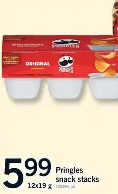 Fortinos PRINGLES SNACK STACKS, 12X19 G offer