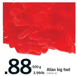 Fortinos ALLAN BIG FOOT offer