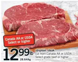 Fortinos STRIPLOIN STEAK offer