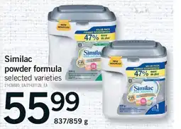 Fortinos SIMILAC POWDER FORMULA, 837/859 G offer