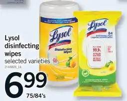 Fortinos LYSOL DISINFECTING WIPES, 75/84's offer