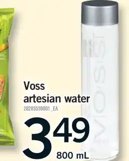 Fortinos VOSS ARTESIAN WATER, 800 mL offer