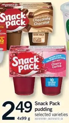 Fortinos SNACK PACK PUDDING, 4X99 G offer