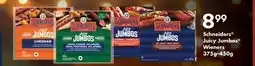 Fortinos SCHNEIDERS JUICY JUMBOS WIENERS, 375G-450G offer