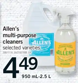 Fortinos ALLEN'S MULTI-PURPOSE CLEANERS, 950 mL-2.5 L offer