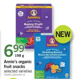 Fortinos ANNIE'S ORGANIC FRUIT SNACKS, 198 g offer