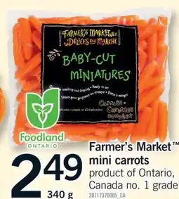 Fortinos FARMER'S MARKET MINI CARROTS, 340 G offer