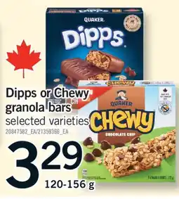 Fortinos DIPPS OR CHEWY GRANOLA BARS, 120-156 G offer
