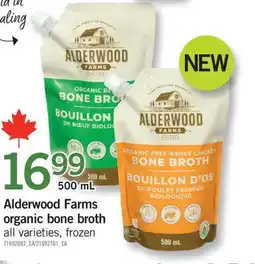 Fortinos ALDERWOOD FARMS ORGANIC BONE BROTH, 500 ML offer