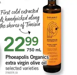 Fortinos PHOEAPOLIS ORGANICS EXTRA VIRGIN OLIVE OIL, 750 ML offer
