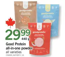 Fortinos GOOD PROTEIN ALL-IN-ONE POWDER, 440 G offer