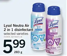 Fortinos LYSOL NEUTRA AIR 2 IN 1 DISINFECTANT, 283 g offer