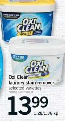 Fortinos OXI CLEAN LAUNDRY STAIN REMOVER, 1.28/1.36kg offer