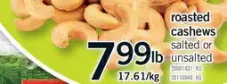 Fortinos ROASTED ROASTED CASHEWS offer