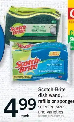Fortinos Scotch-Brite dish wand, refills or sponges offer