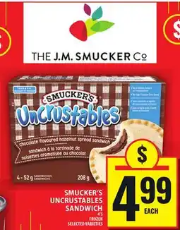 Food Basics SMUCKER'S UNCRUSTABLES SANDWICH offer