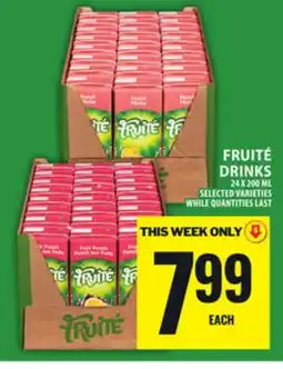 Food Basics FRUITÉ DRINKS offer